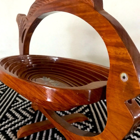 Fruit 🍎 🍇 wooden bowl - Picture 3 of 7